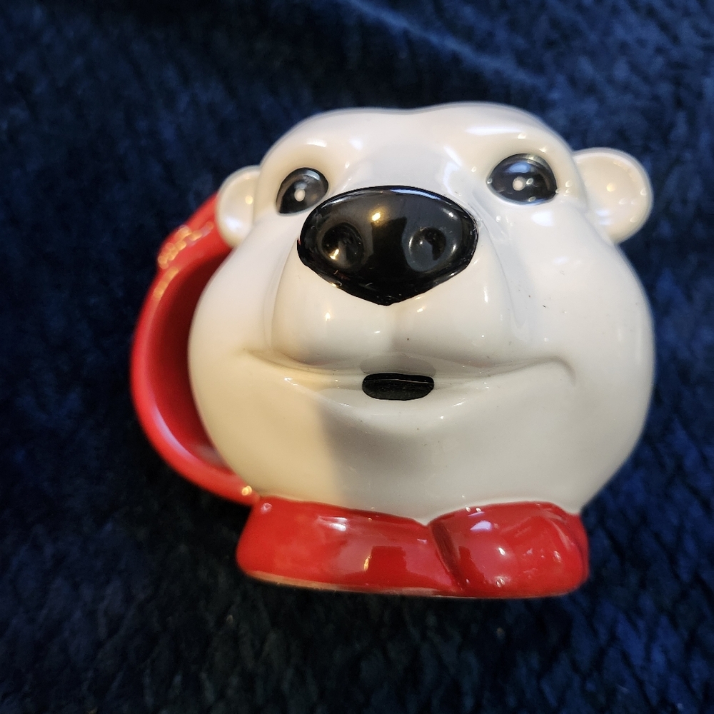 vintage 1994 Coca-Cola polar bear figural mug by Dakin. 